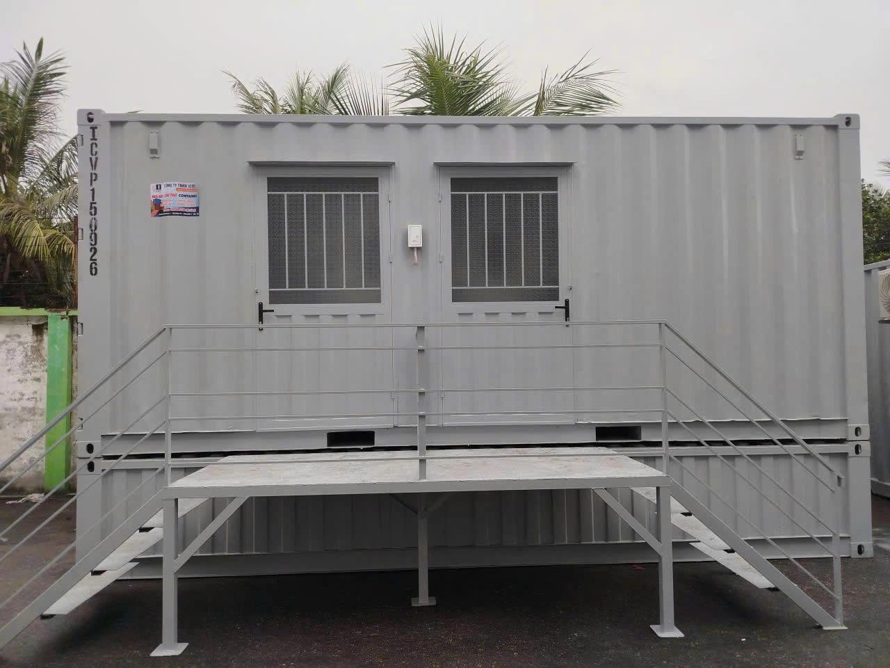 Container toilet 20 feet chia 5 buồng gồm bể phốt
