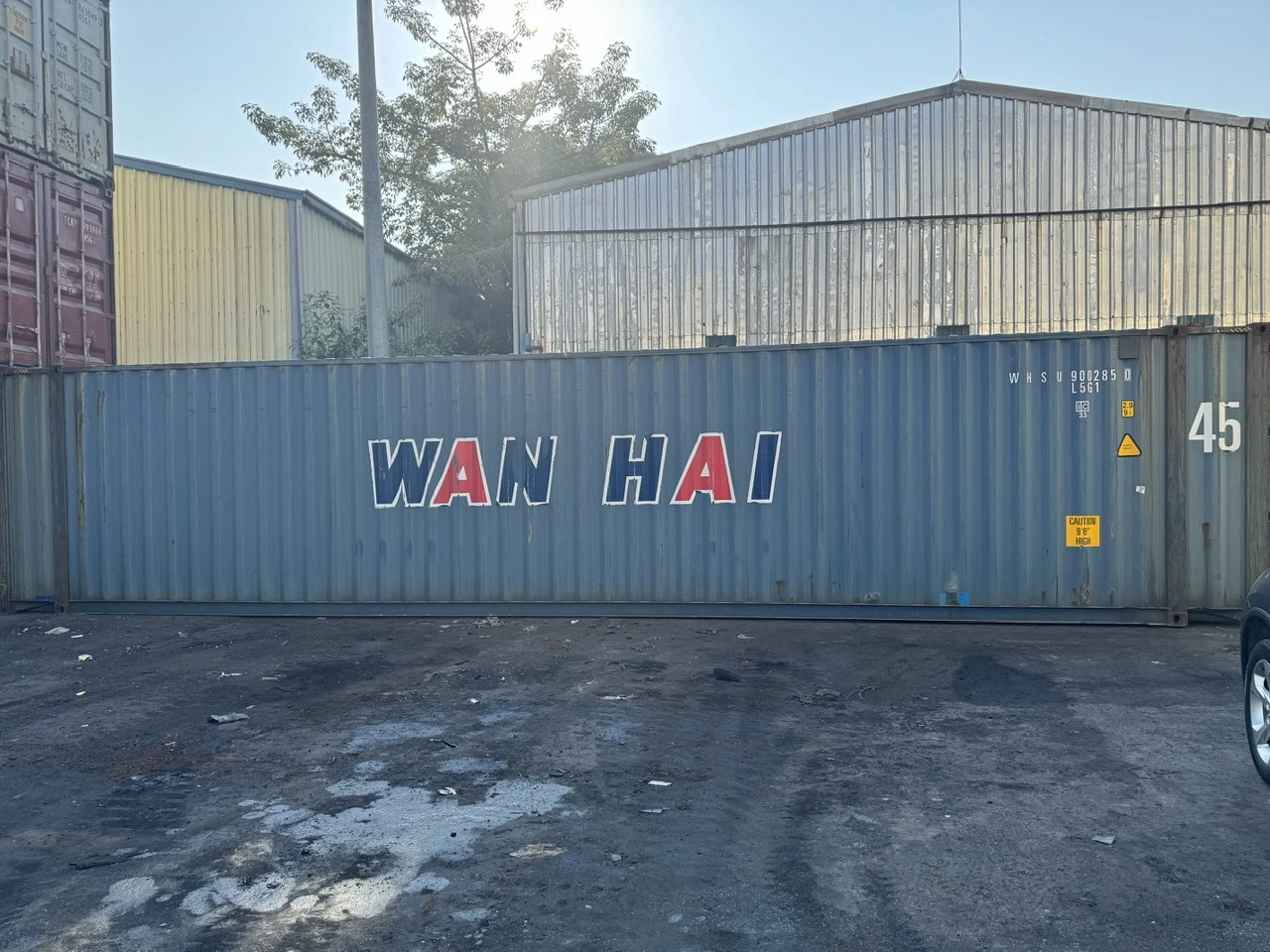 Container 45 feet hãng Wanhai dùng đóng hàng
